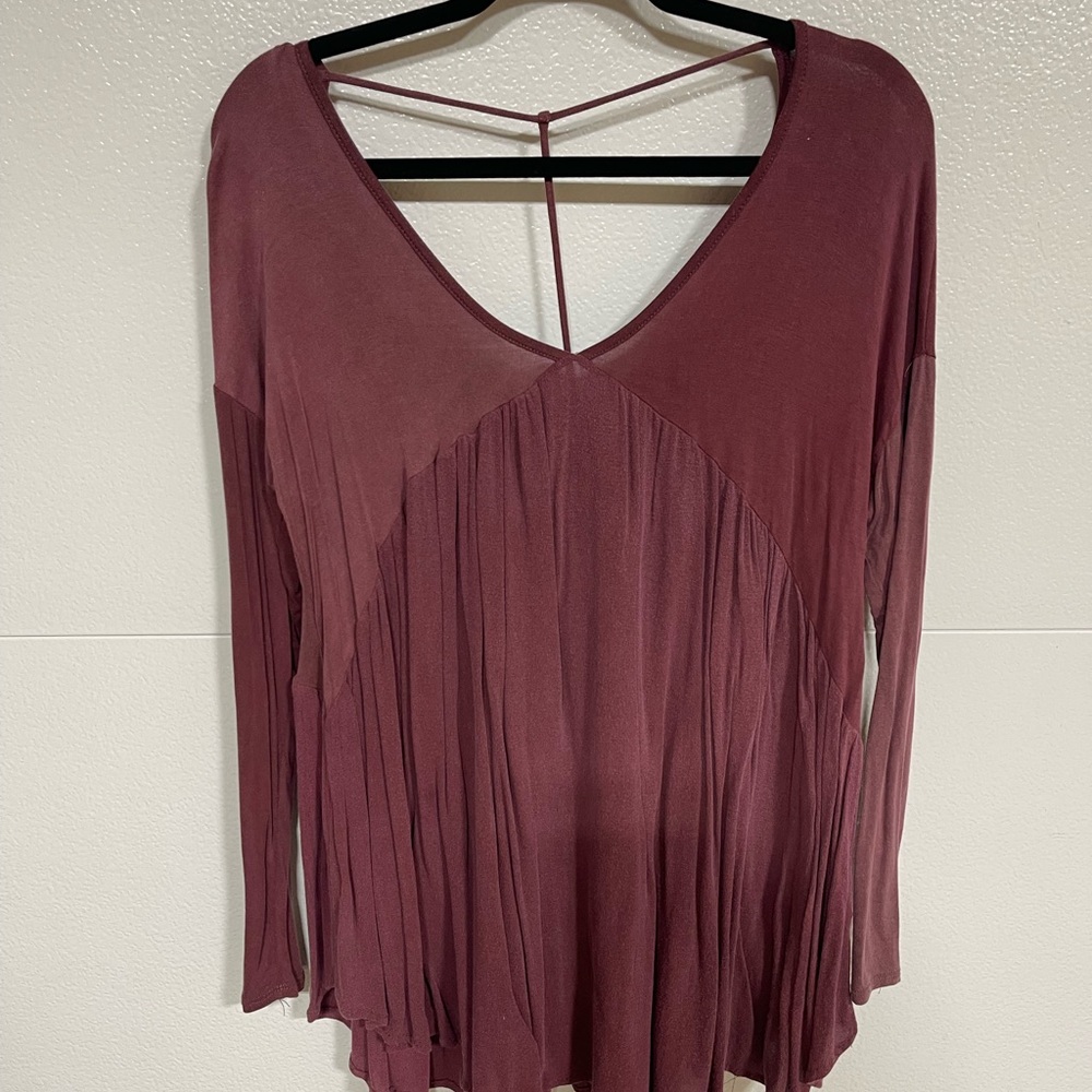 Elegant Burgundy Women's Top